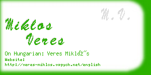 miklos veres business card